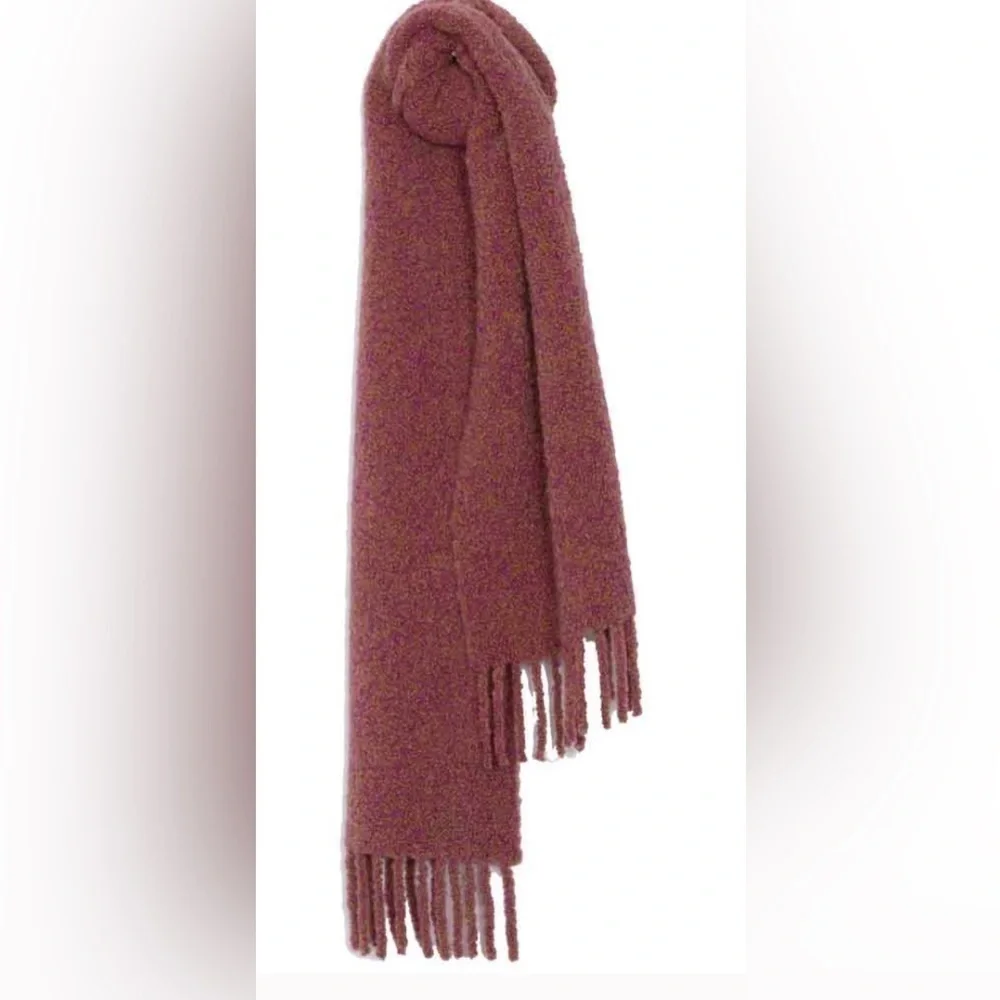 Rag & Bone Sloan Boucle Scarf deep violet. Purple and gold hues, beautiful.